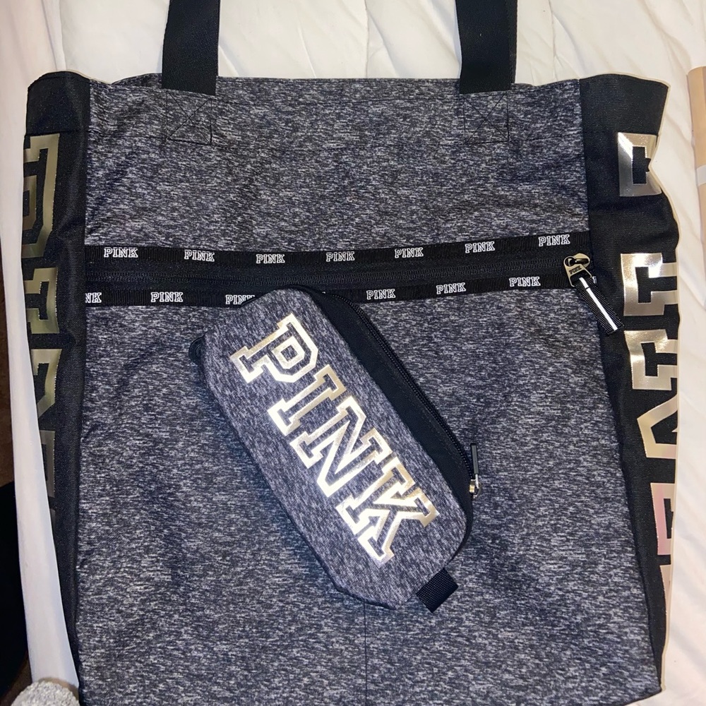 PINK Shoulder and Accessory Bag Set